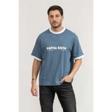Calvin Klein SS RETRO LOGO RINGER 16S RLXD TE Mavi Erkek T-Shirt
