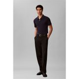 Calvin Klein SS Slim Supima Zip Polo Erkek Polo Yaka T-Shirt Lacivert