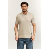 Calvin Klein Ss Slim Supima Zip Polo Yaka T-Shirt, XL, TYC61EDDFB1B7F8B49CFBB600, BROWN, Erkek