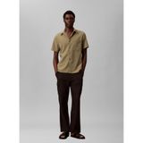 Calvin Klein Ss Solid Seersucker Gömlek, S, LV04LF109G, Haki, Erkek