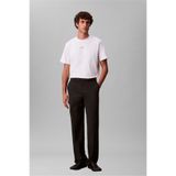 Calvin Klein SS Stretch Cotton Pique Nano Tee Erkek Bisiklet Yaka T-Shirt Beyaz