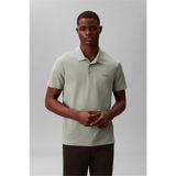 Calvin Klein Ss Tech Birdseye interlock Polo Erkek Polo Yaka T-Shirt Bej