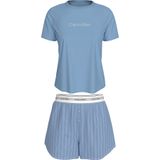 Calvin Klein S/S TEE SHORT SET Mavi Kadın Eşofman Takımı