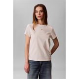 Calvin Klein Ss Woven Label Class Kadın Bisiklet Yaka T-Shirt Gri