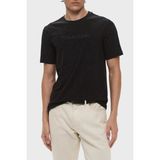 Calvin Klein Streç Pamuklu Regular Fit Bisiklet Yaka T Shirt LVGMS5K182UB1 Erkek T Shirt LVGMS5K182 Ub1 - Siyah
