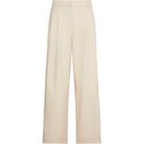 Calvin Klein STRETCH CHINO W/ PLEAT - WIDE LE Kadın Krem Kumaş Pantolon
