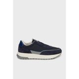 Calvin Klein Süet Detaylı Logolu Sneaker Ayakkabı HM0HM0171402F Erkek Ayakkabı HM0HM01714 02F - Lacivert