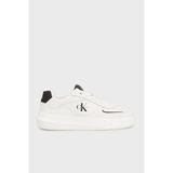 Calvin Klein Süet Detaylı Logolu Sneaker Ayakkabı YW0YW0200101W Bayan Ayakkabı YW0YW02001 01W - Beyaz - Siyah