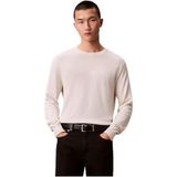 Calvin Klein Supima Pamuklu Triko Kazak, M, LV040BM343, Tofu, Erkek