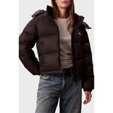 Calvin Klein Suya Dayanıklı Boxy Fit Çıkarılabilir Kapüşonlu Şişme Mont LV047D501GUB1 Bayan Mont LV047D501G Ub1 - Siyah - XL