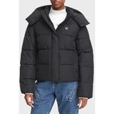 Calvin Klein Suya Dayanıklı Çıkarılabilir Kapüşonlu Şişme Mont LV047H504GUB1 Kadın Mont LV047H504G Ub1 - Siyah - XS