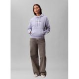 Calvin Klein Sweatshirt Ls Monologo French T Brilliant White, S, LV047E221G, Brilliant White, kadın