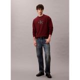Calvin Klein Sweatshirt Ls Premium Terry Monologo Cn Swt Kırmızı, L, LV04RD234G, Red, erkek