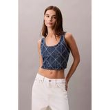 Calvin Klein Tamamı Baskılı Ck Atlantic Kadın Mavi Bluz Lv047d708g-Yy2