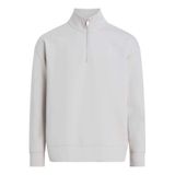 Calvin Klein TECH INTERLOCK Q-ZIP Sweatshirt, L, K10K114255PBQ, Krem, erkek