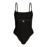 Calvin Klein Tek Parça Askılı Mayo, L, LV00Q61217, Siyah, Kadın