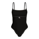 Calvin Klein Tek Parça Askılı Mayo, M, LV00Q61217, Siyah, Kadın
