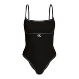 Calvin Klein Tek Parça Askılı Mayo, S, LV00Q61217, Siyah, Kadın