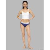 Calvin Klein THONG 2PK Kadın Tanga, White/Blue River Fog, S