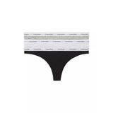 Calvin Klein thong 3pk Kadın Tanga black/white/grey heather XL