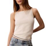 Calvin Klein Triko Beyaz, S, LV047F321G, WHITE, Kadın