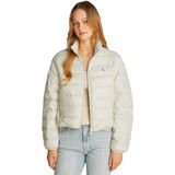 Calvin Klein UL DOWN SHINE PUFFER Kadın Ceket, Beyaz, XL