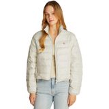 Calvin Klein UL DOWN SHINE PUFFER Kadın Ceket, Beyaz, XS
