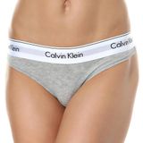 Calvin Klein Underwear kadın tanga, modern pamuk gri (Grey Heather 020) XS