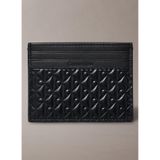 Calvin Klein Unisex Kartlık Emblem Emboss Card Case Siyah, Small, LV04D1128G, Black, üniseks-yetişkin