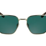 Calvin Klein Unisex Yetişkin Güneş Gözlüğü CK25100S - Açık Altın ve Düz Yeşil Lensli, Açık Altın, Ölçü Birimi