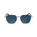 Calvin Klein Unisex Yetişkin Güneş Gözlüğü CK25100S - Açık Tabanca, Solid Blue Lensli, Işık Tabancası, Ölçü Birimi