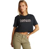 Calvin Klein varsity calvin klein boxy tee Kadın Shirt Ck Black XS