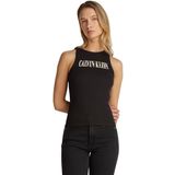 Calvin Klein varsity calvin klein rib tank Kadın Shirt Ck Black S