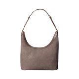 Calvin Klein Vizon Kadın Omuz Çantası EMBLEM AOP SUEDED M SHOULDER BAG
