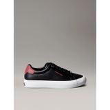 Calvin Klein Vulc Bağcıklı Deri ve Hareli Kadın Siyah Sneaker HW0HW02747-0GK