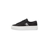 Calvin Klein VULC FLATFORM LOW CANVAS MG Kadın Spor Ayakkabı Black/Bright White 37