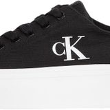 Calvin Klein VULC FLATFORM LOW CANVAS MG Kadın Spor Ayakkabı Black/Bright White 38