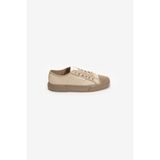 Calvin Klein Vulc Low Laceup Aop Kadın Sneaker Bej