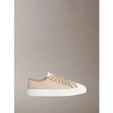 Calvin Klein Vulkanize Düşük Bilekli Bağcıklı Tamamı Baskılı Kanvas Kadın Bej Sneaker Hw0hw03142-A04