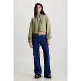 Calvin Klein Washed Cotton Cropped Hoodie Kadın Sweatshirt- J20J223082L9N