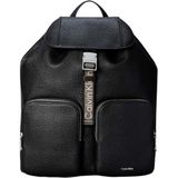 Calvin Klein WEBBING STRAP FLAP BACKPACK Kadın Sırt Çantası Black OS