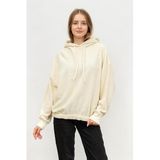 Calvin Klein Wool Blend Kapüşonlu Sweatshirt, M, 982052, BEJ, kadın
