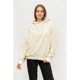 Calvin Klein Wool Blend Kapüşonlu Sweatshirt, S, 982052, BEJ, kadın