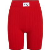 Calvin Klein Woven Label Sweater Shorts Kadın Şort, Kirmizi, Xs