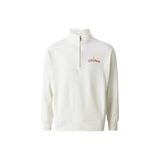 Calvin Klein Yarım Fermuarlı Yazı Logolu Sweatshirt - Krem, L, LV04RC227G, Tofu, erkek