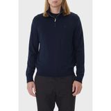 Calvin Klein Yünlü Regular Fit Yarım Fermuarlı Dik Yaka Kazak LV04LD318GCEF Erkek Kazak LV04LD318G Cef - Lacivert