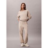 Calvin Klein Yuvarlak Yaka Düz Sweatshirt, L, 5003298819, Kahve, kadın
