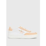 Calvin Klein YW0YW0129602S Beyaz Turuncu Deri Kadın Sneaker