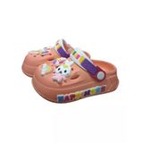 Calx Kız Bebek-Çocuk Tavşan Figürlü Kaydırmaz Taban Terlik Sandalet Bnt9047