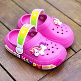 Calx Kız Çocuk Crocks Kaydırmaz Taban Sandalet - Terlik , Kreş ve Anaokulu Için Uygun ,deniz Havuz Terliği - Pembe